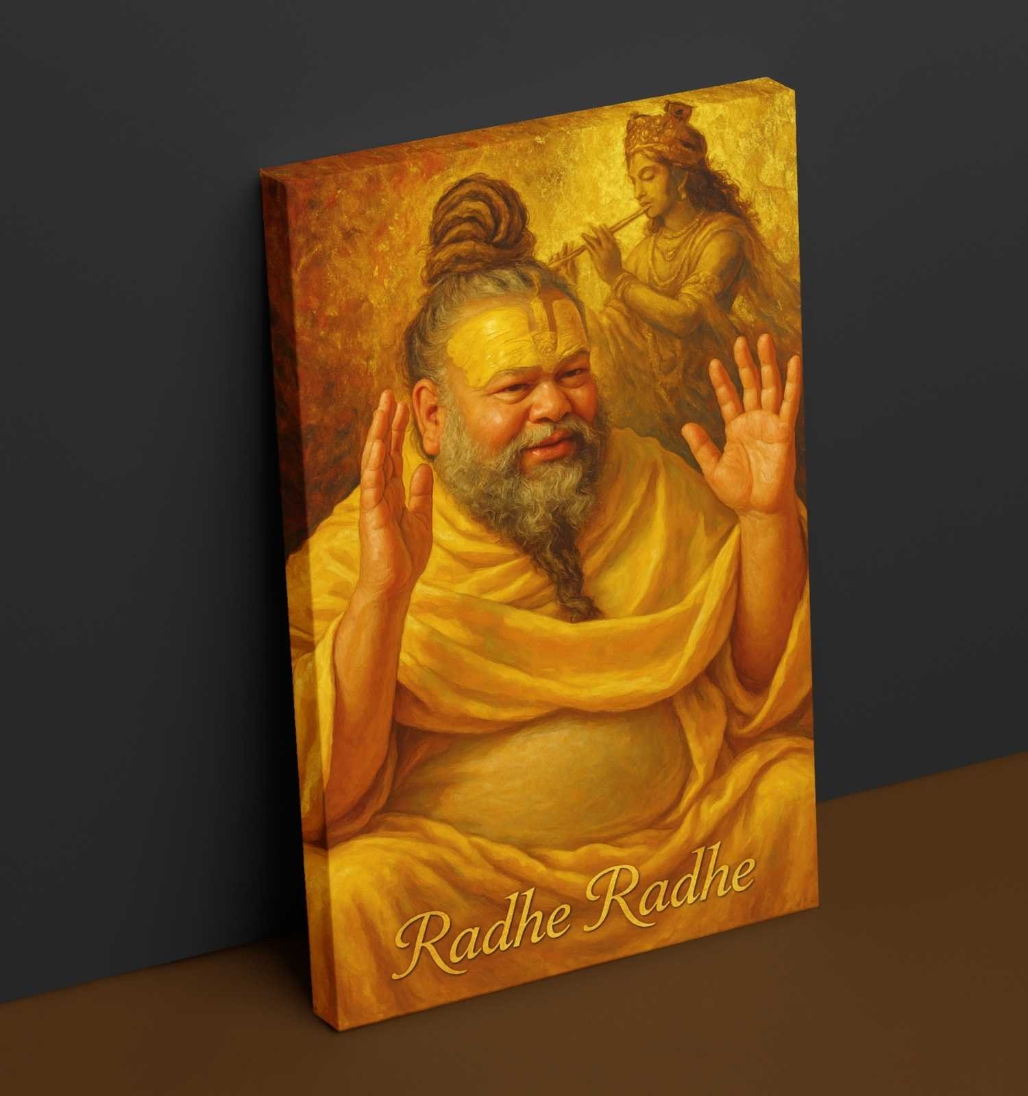 Premanand Ji Maharaj photo in painting form
