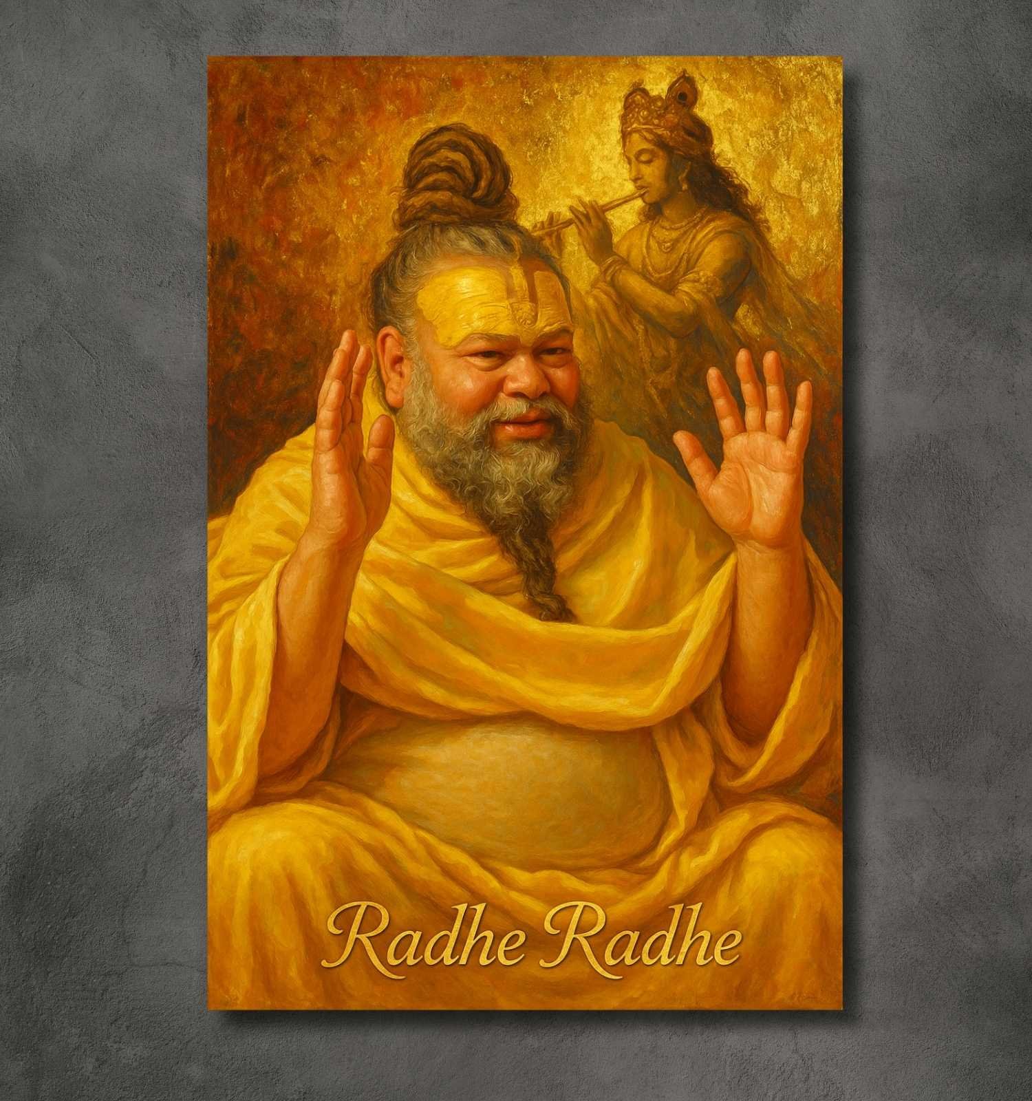 Premanand Ji Maharaj photo in painting form