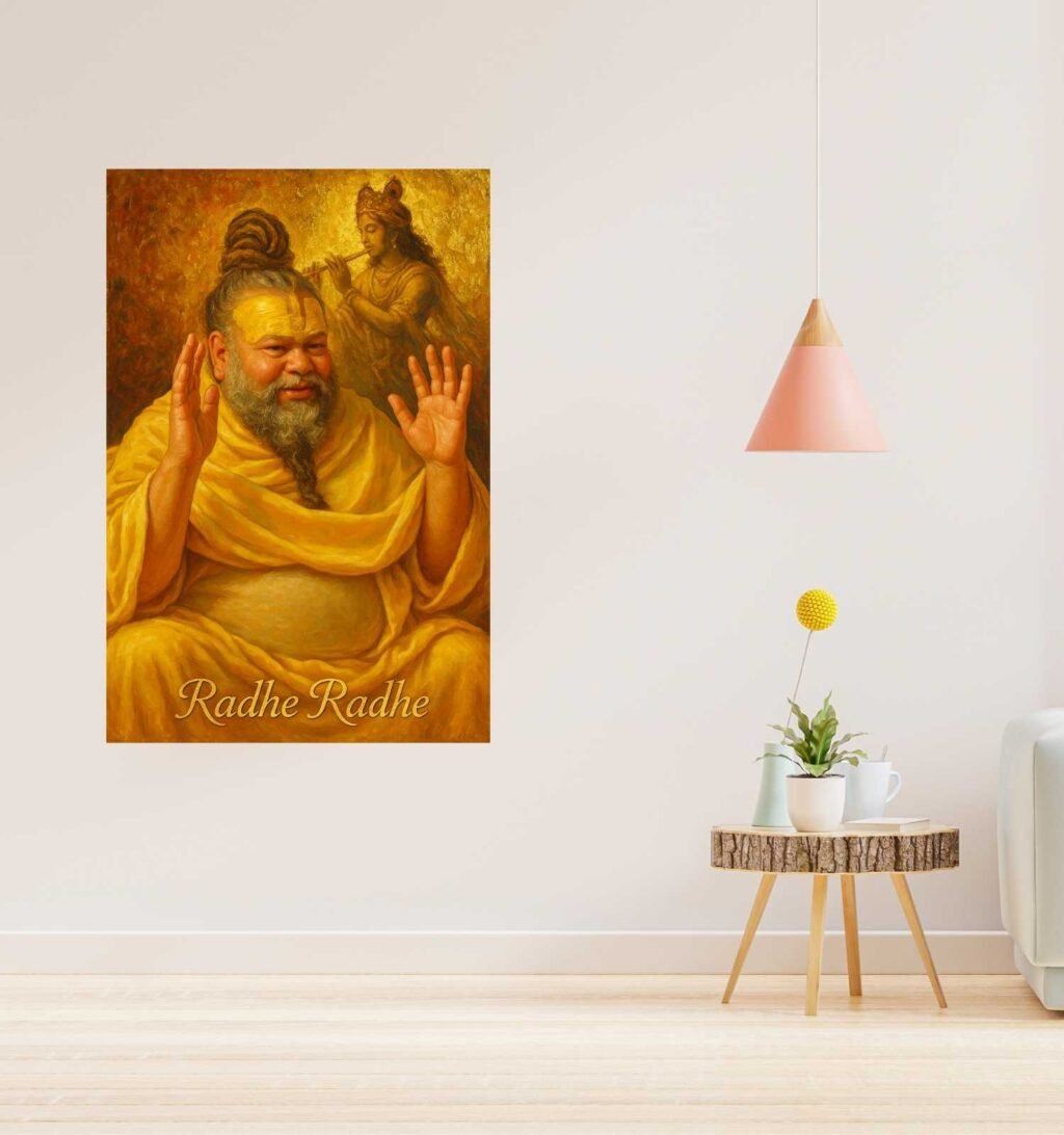 Premanand Ji Maharaj photo in painting form