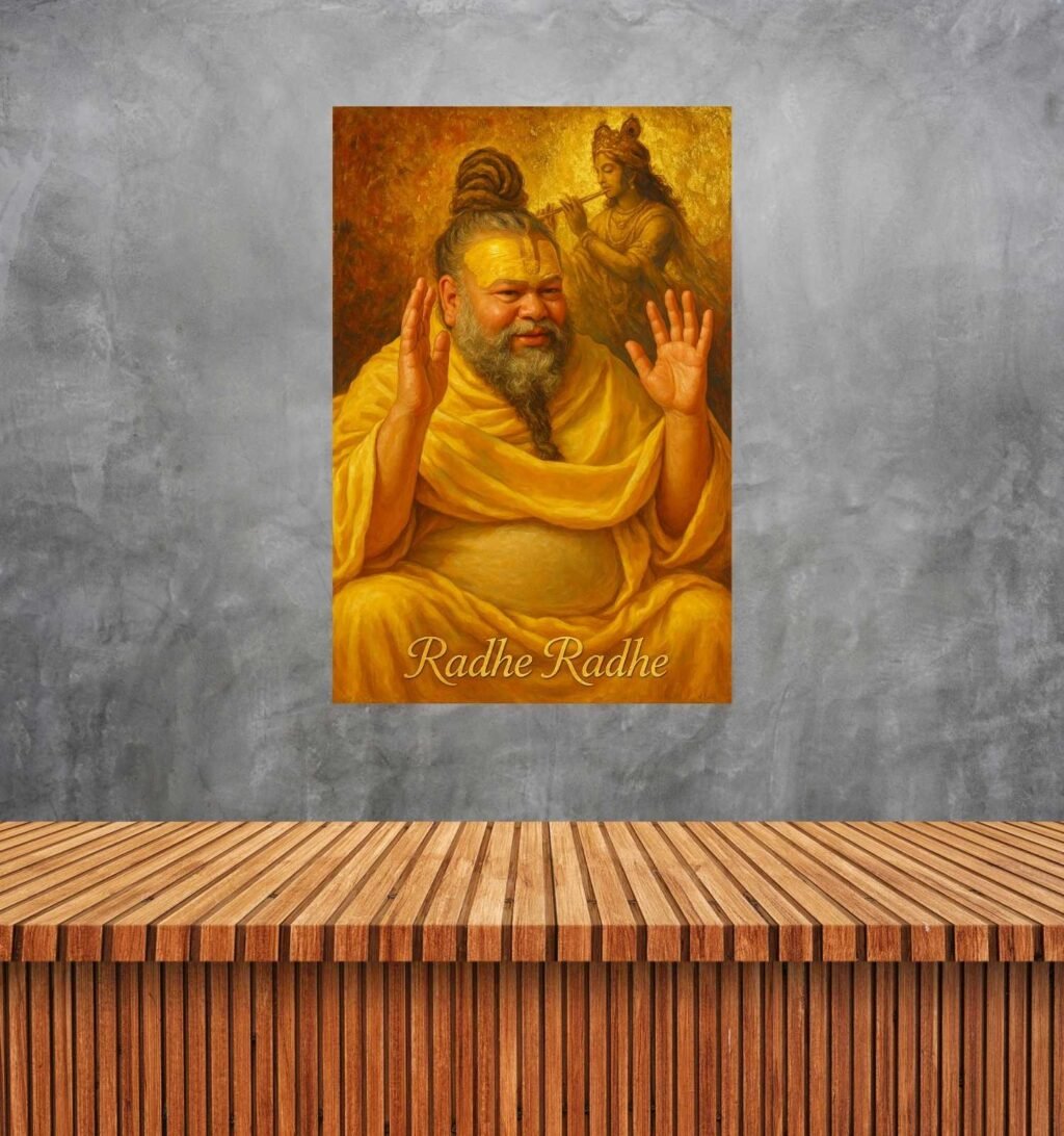 Premanand Ji Maharaj photo in painting form