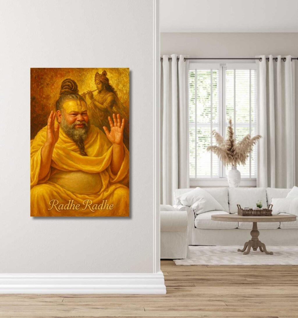 Premanand Ji Maharaj photo in painting form