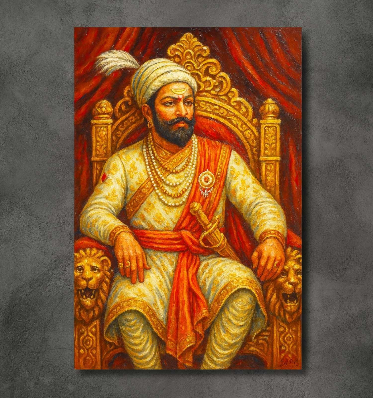 shivaji maharaj canvas painting6
