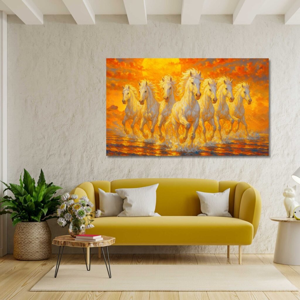 vastu 7 Running Horses Painting1