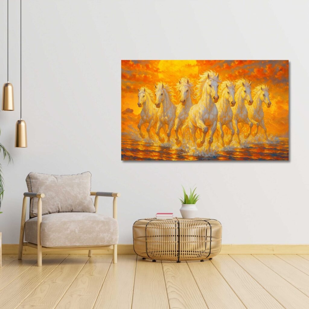 vastu 7 Running Horses Painting1