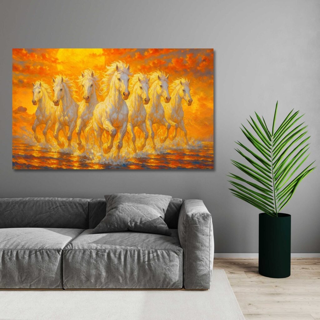 vastu 7 Running Horses Painting1