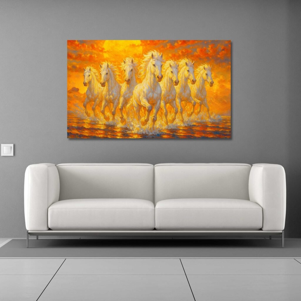 vastu 7 Running Horses Painting1
