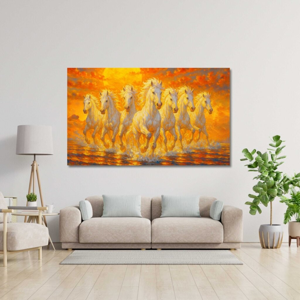 vastu 7 Running Horses Painting1