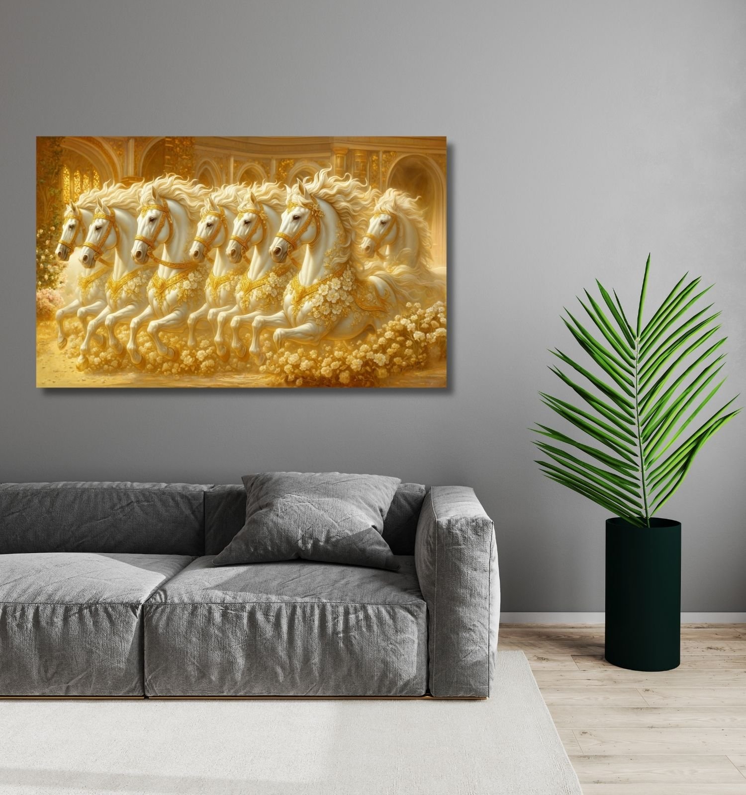 7 running horses painting2