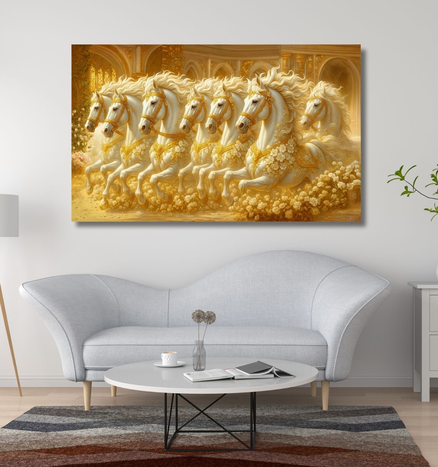 7 running horses painting2