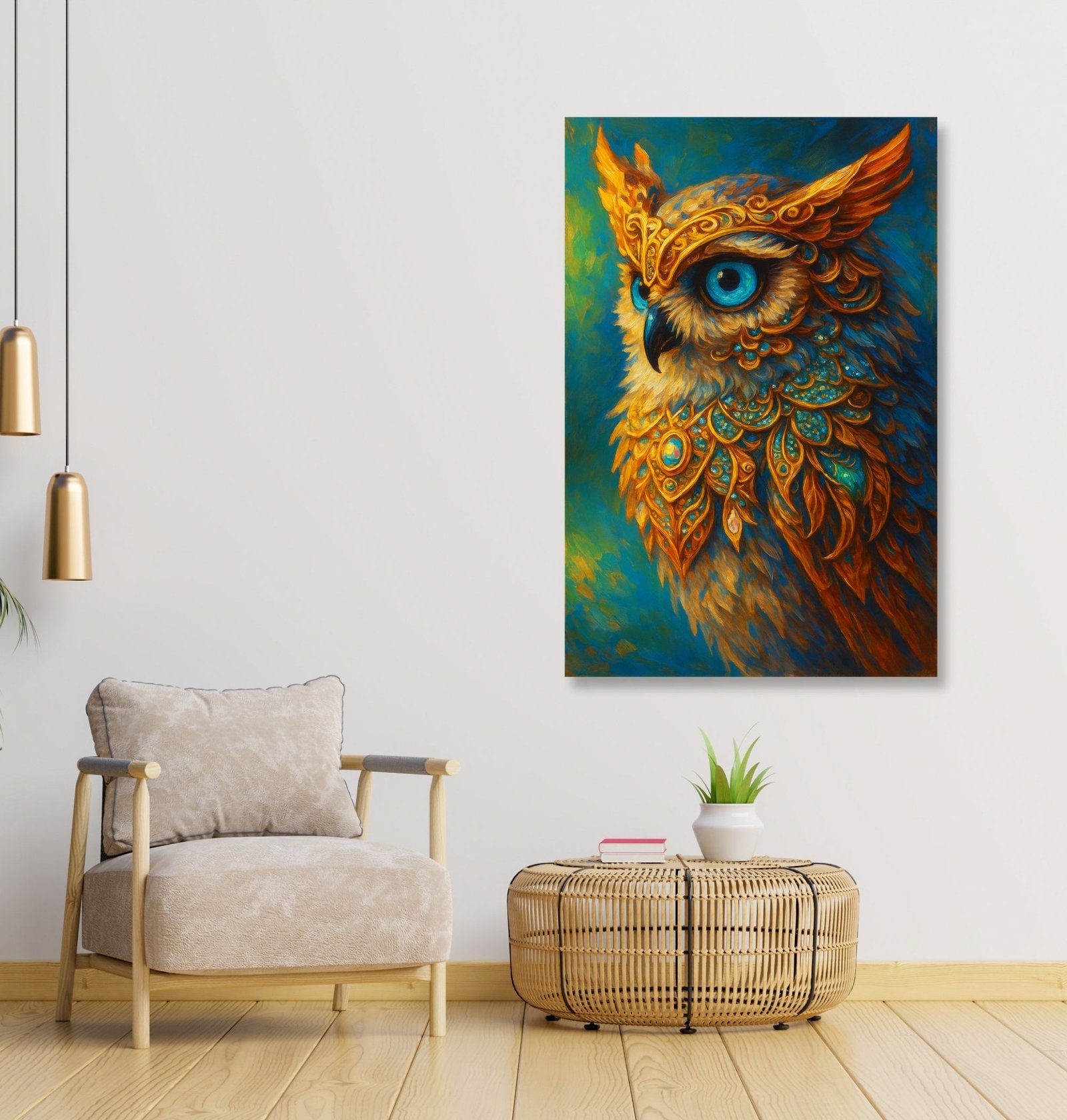 Luxury Owl Painting Vastu1