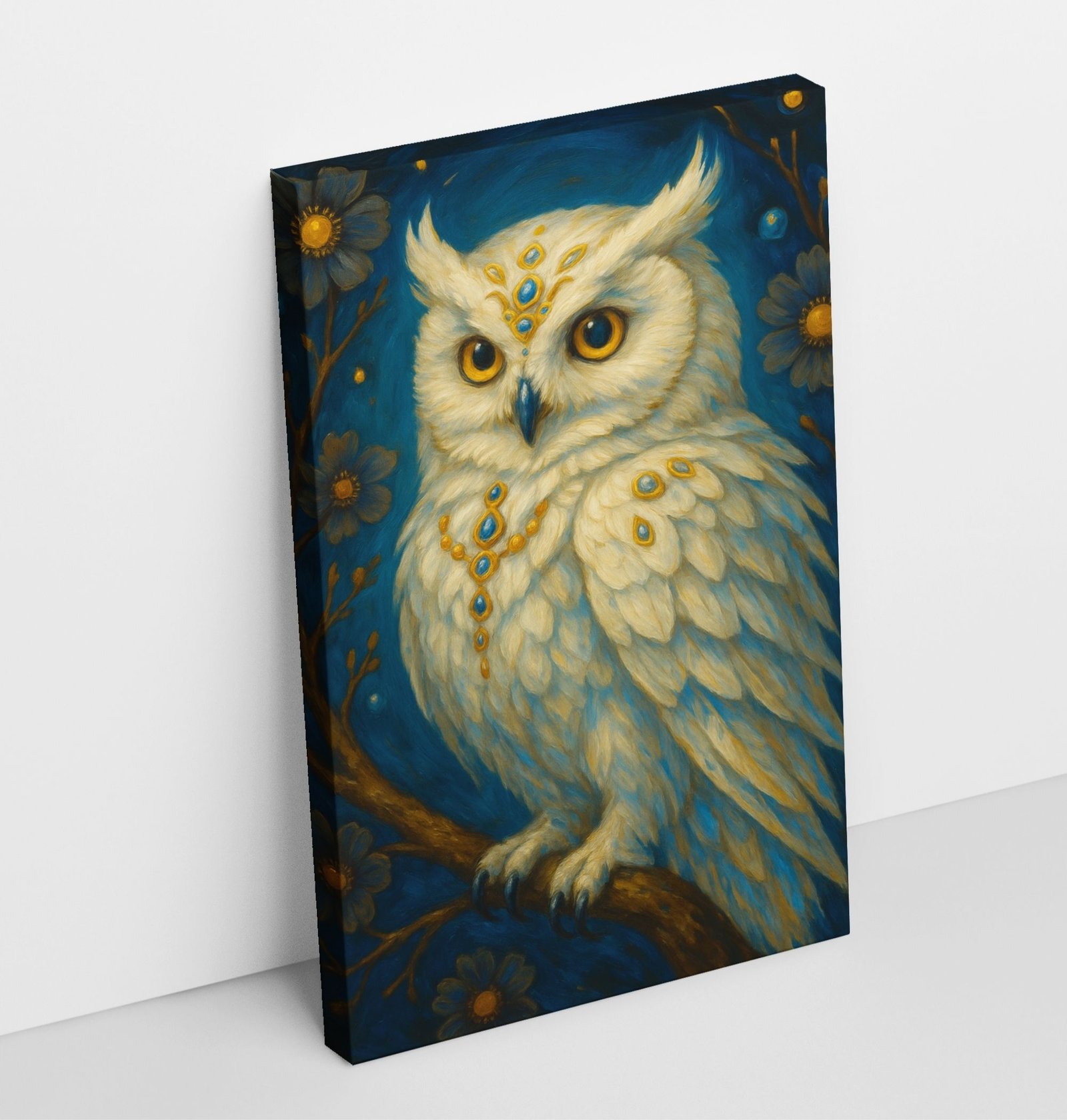 Owl Painting Vastu white color1