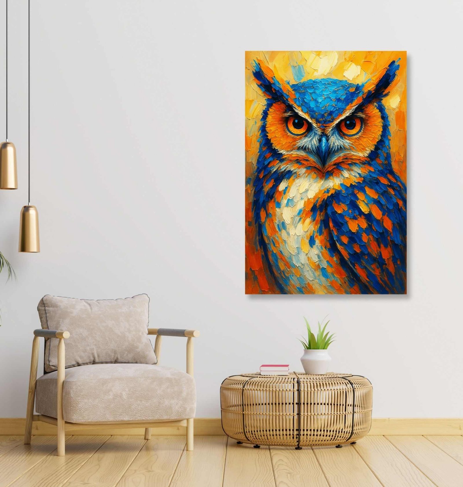 Owl Vastu Painting canvas 1