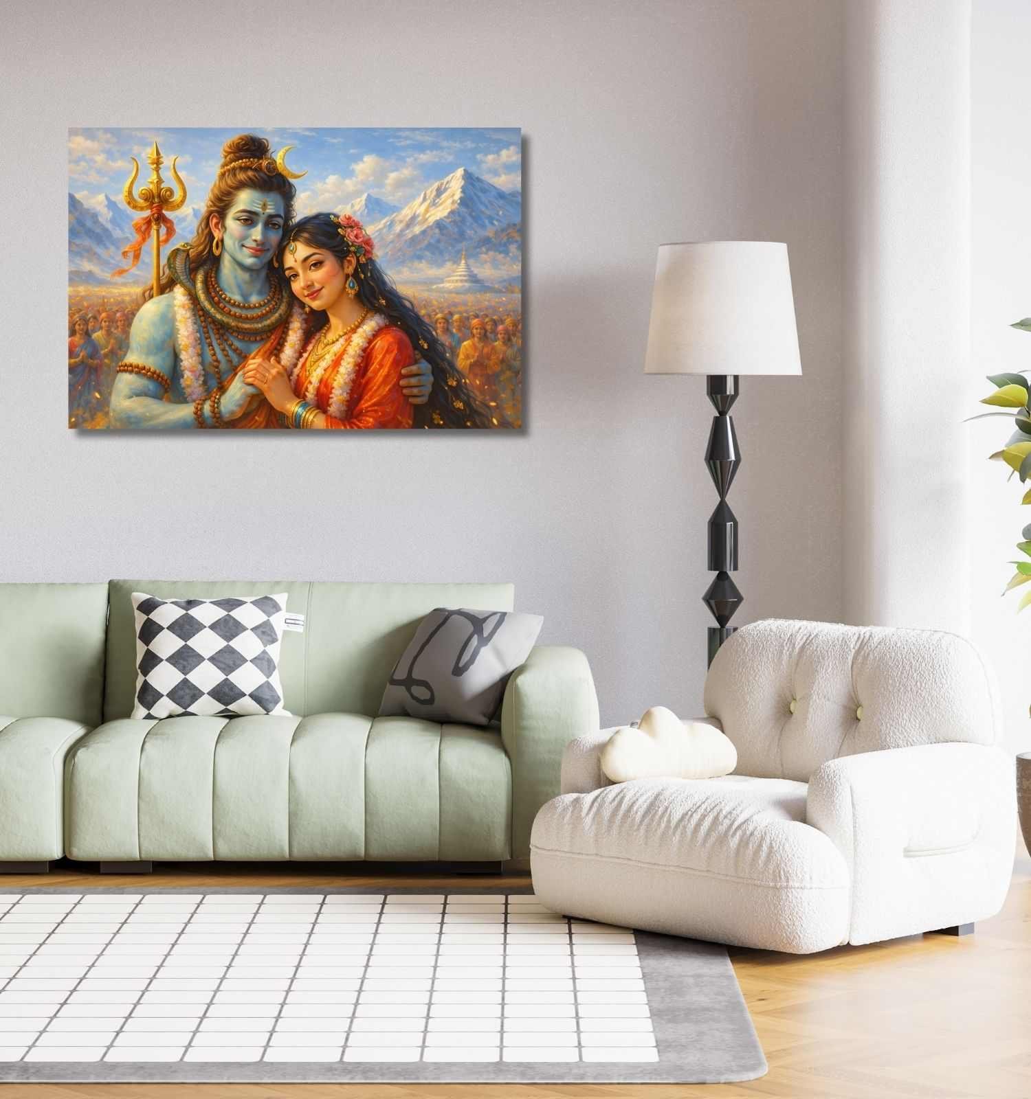 SHIV PARVATI VIVAH PAINTING1
