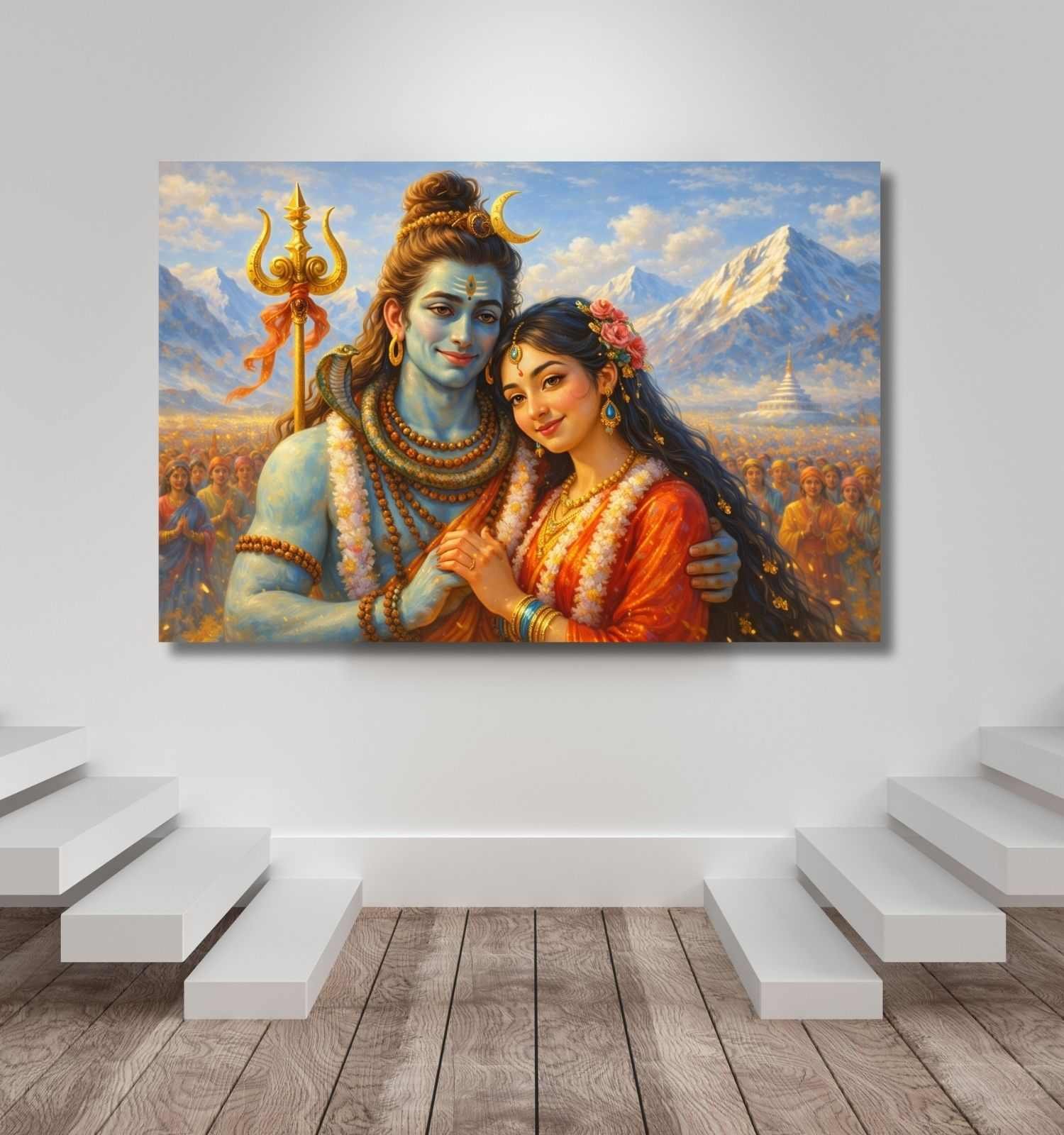 SHIV PARVATI VIVAH PAINTING1
