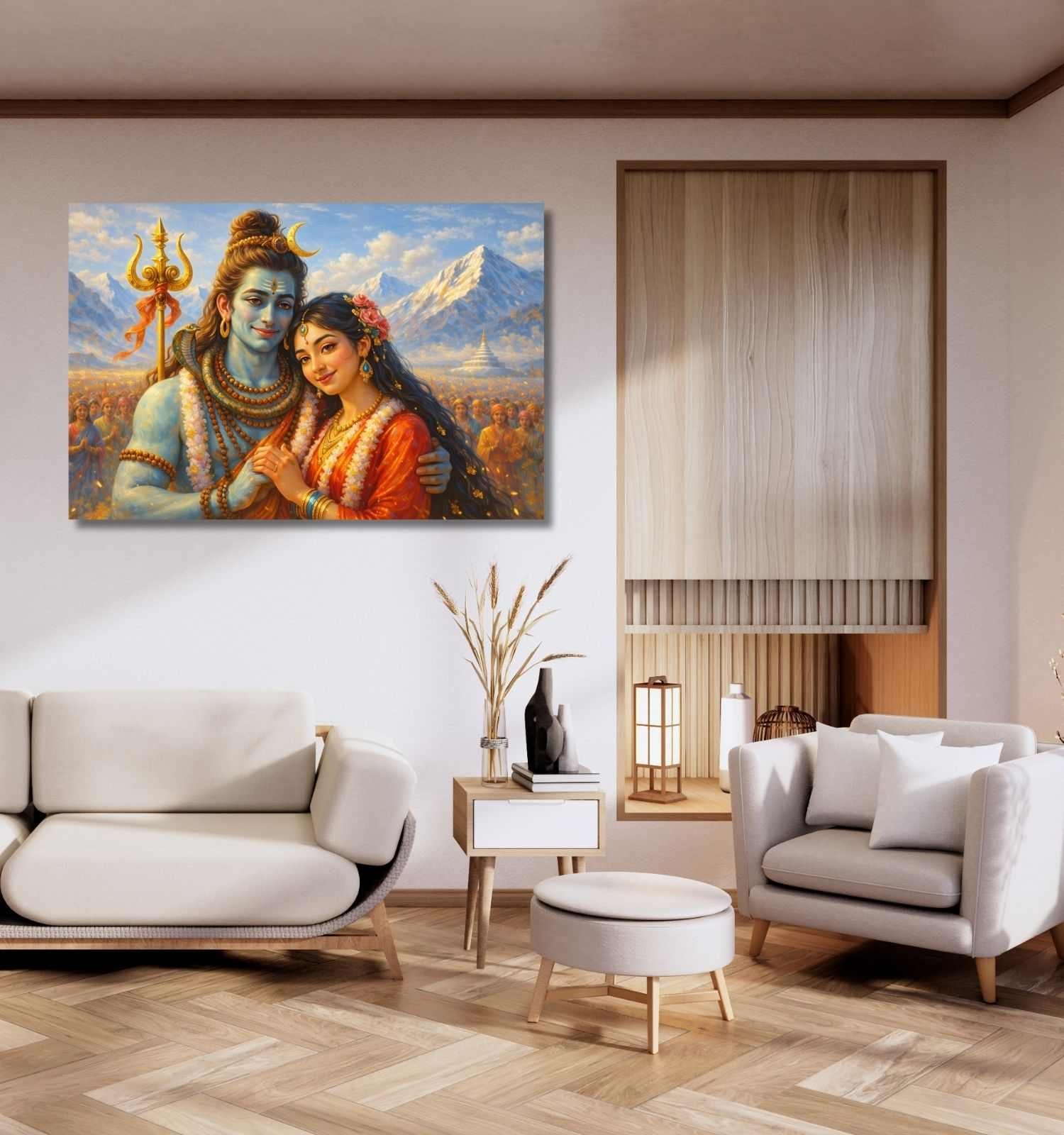 SHIV PARVATI VIVAH PAINTING1