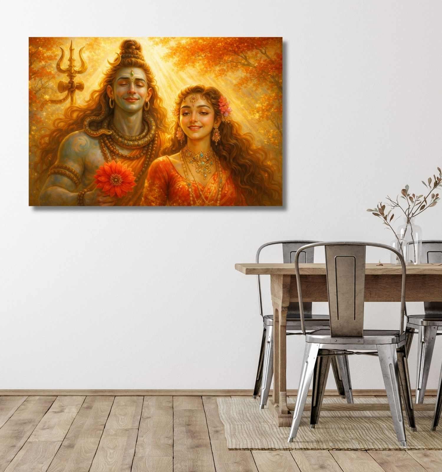 SHIVA PARVATI CANVAS PAINTING 1