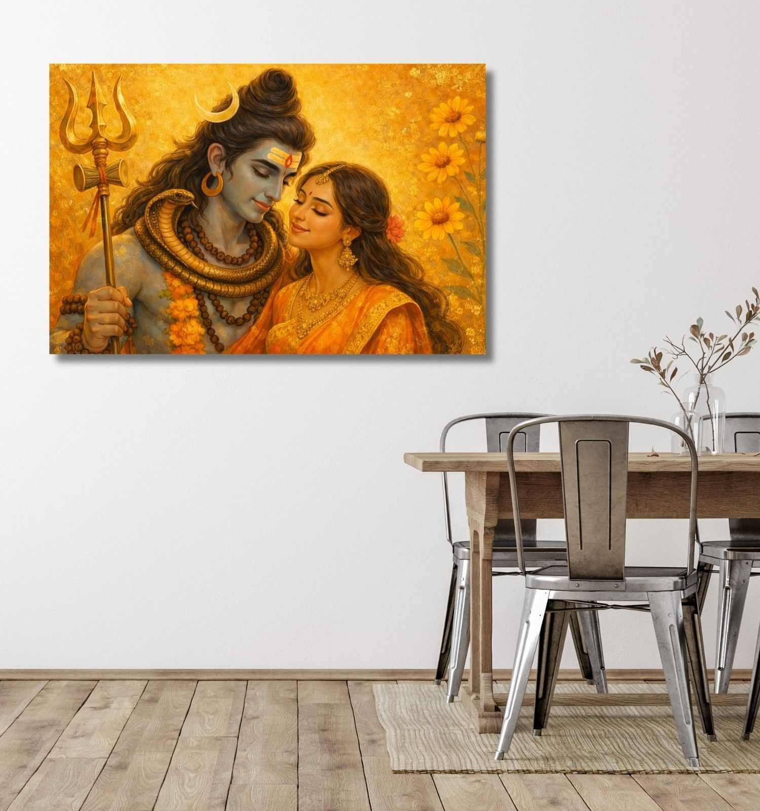 beautiful SHIVA PARVATI CANVAS PAINTING 1