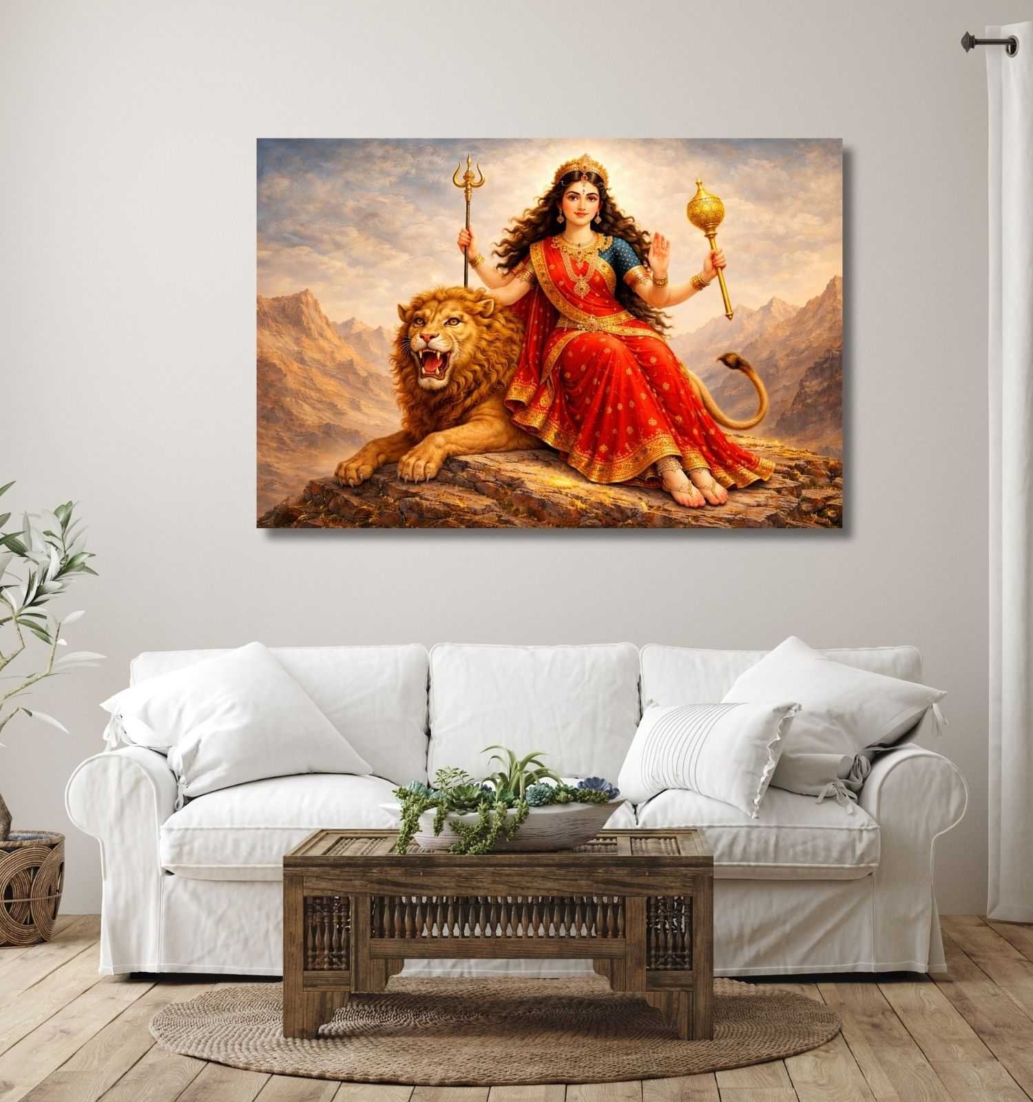 durga canvas painting1
