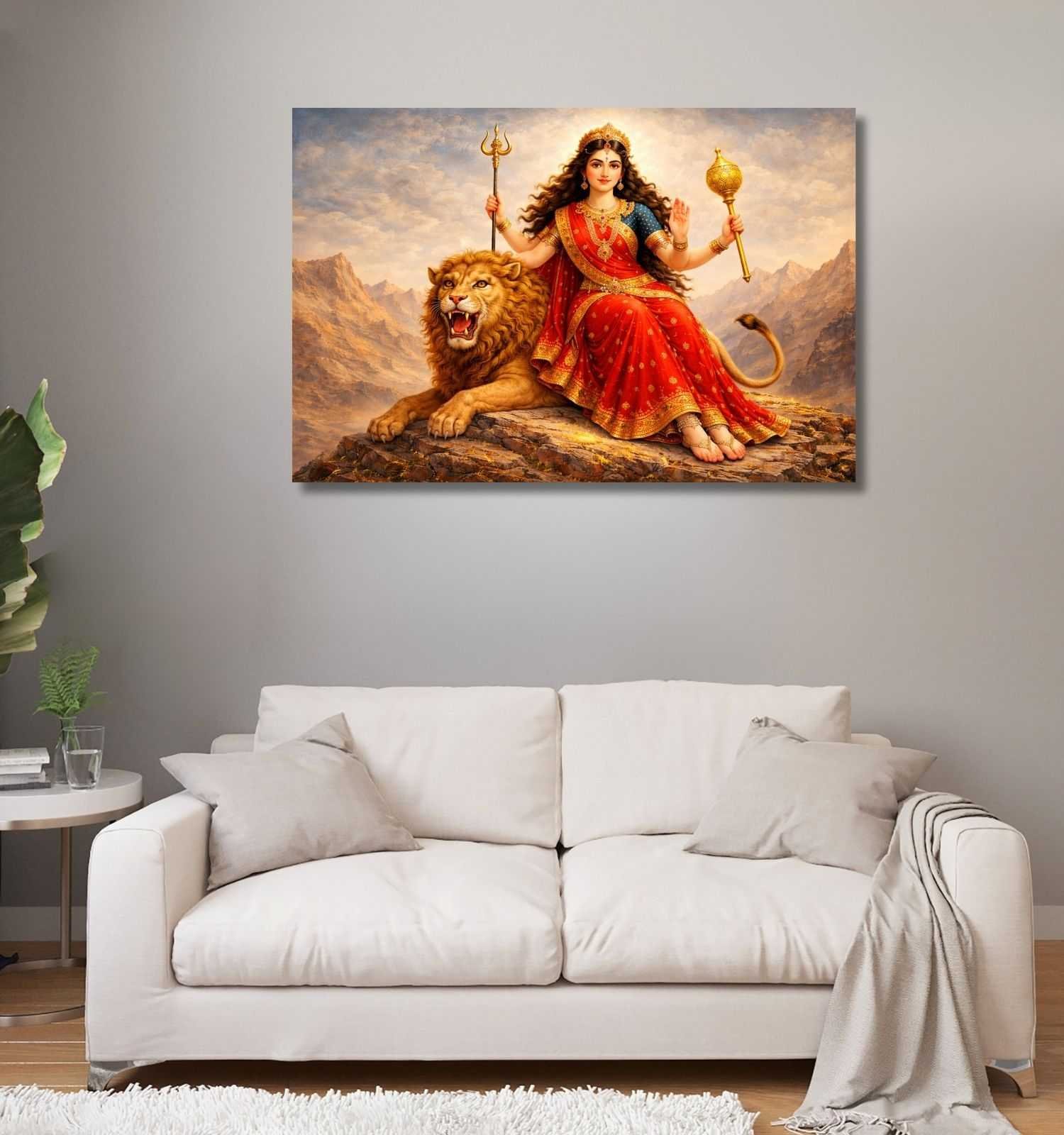 durga canvas painting1