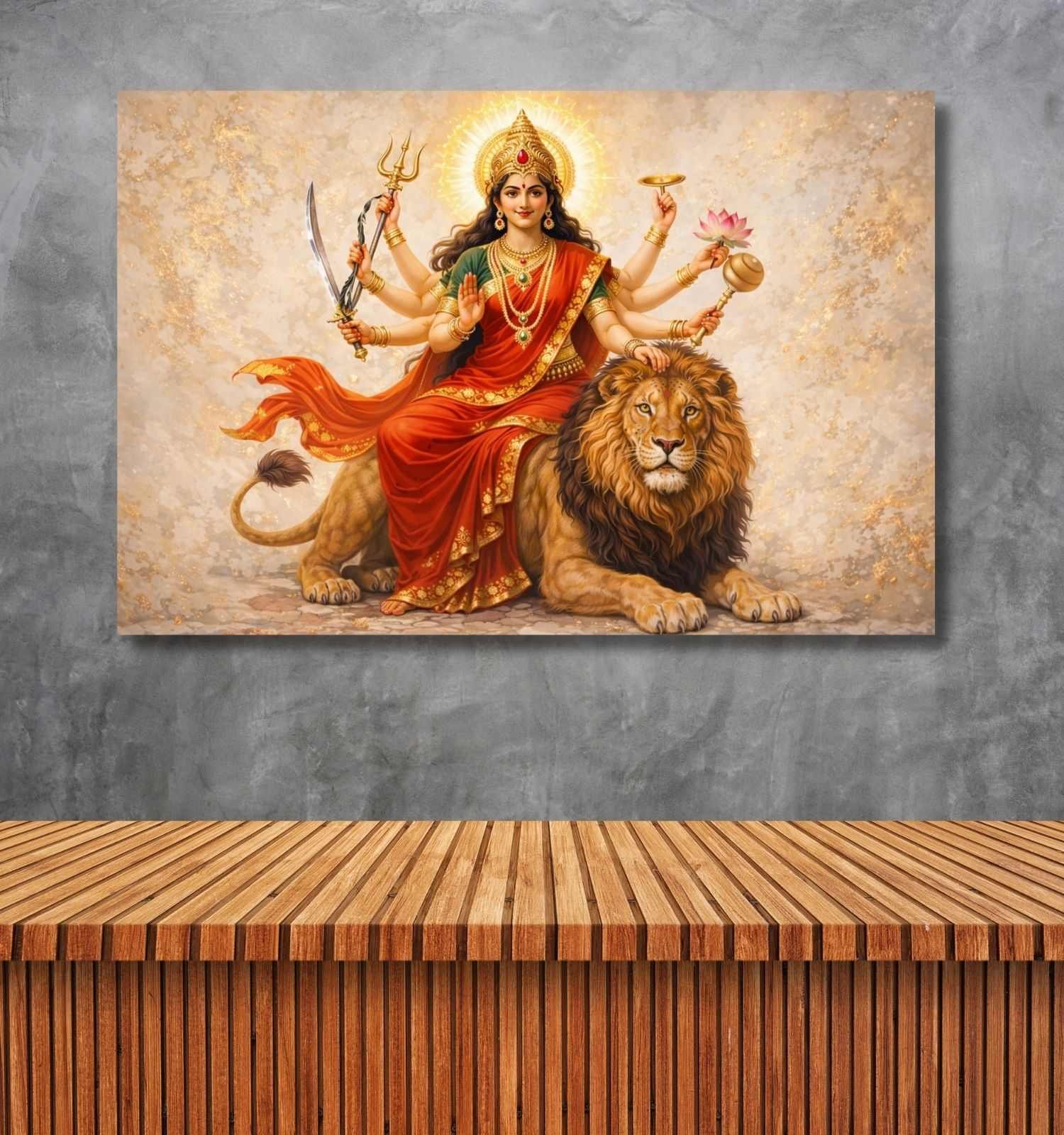 maa durga canvas painting1