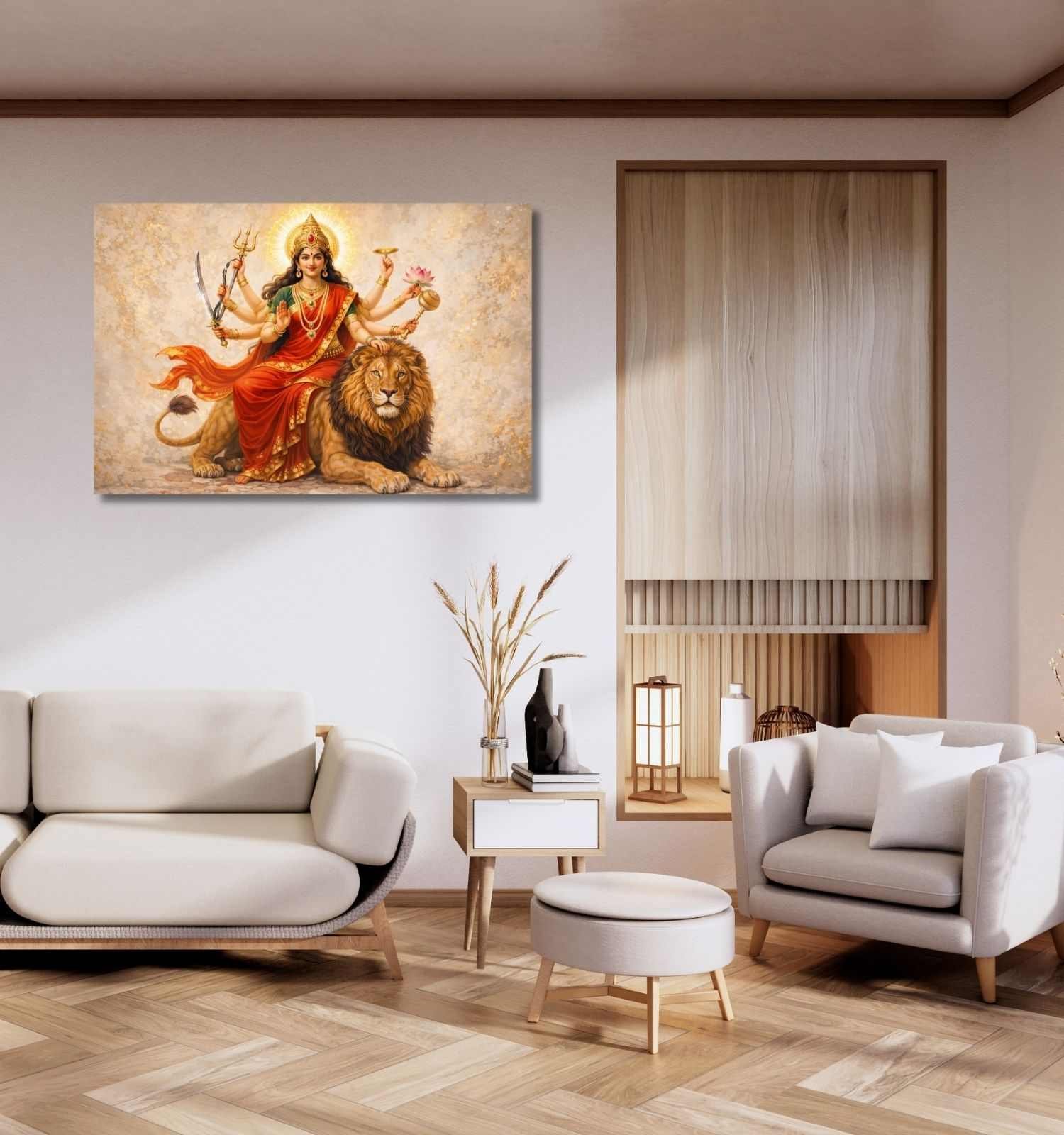 maa durga canvas painting1