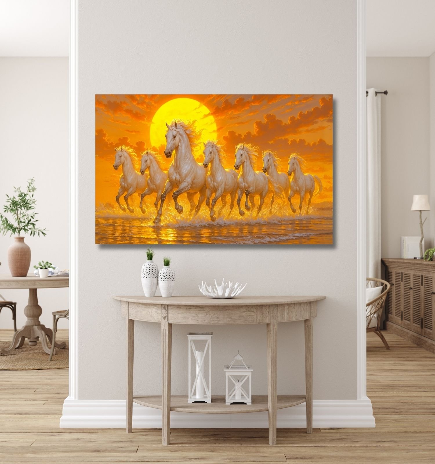 seven horses vastu painting big size1
