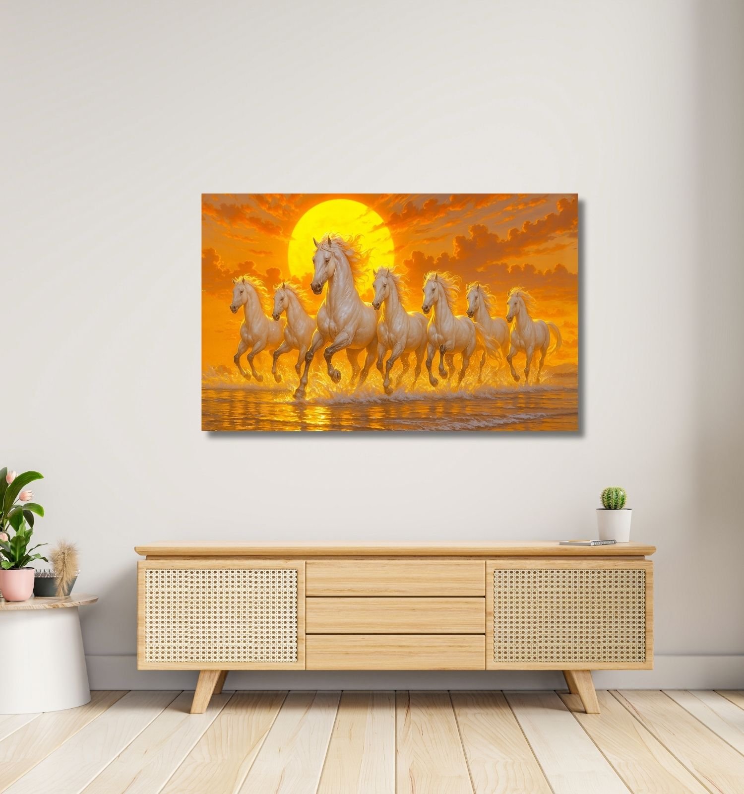 seven horses vastu painting big size1