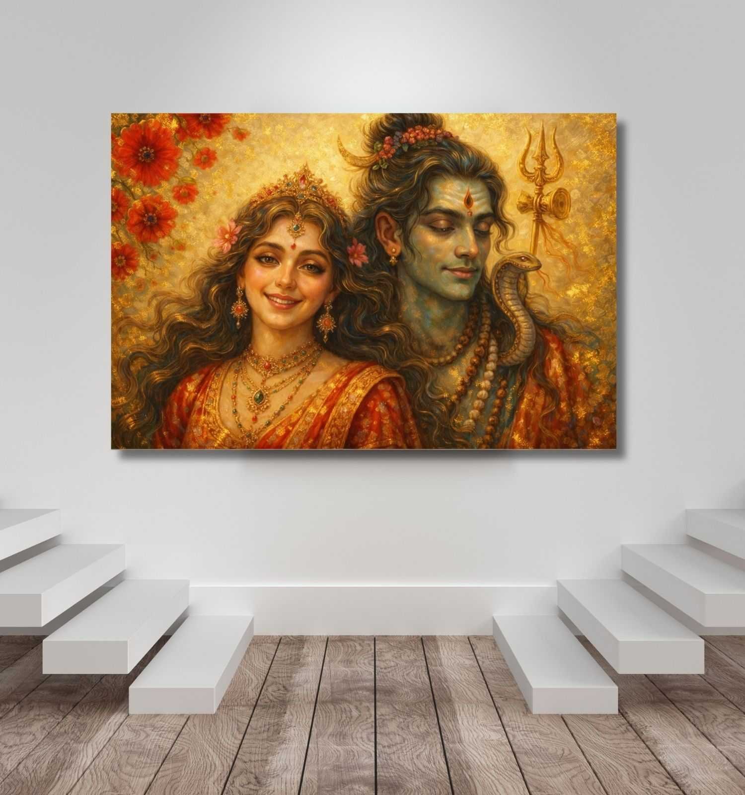 shiv parvaati canvas paintiong1