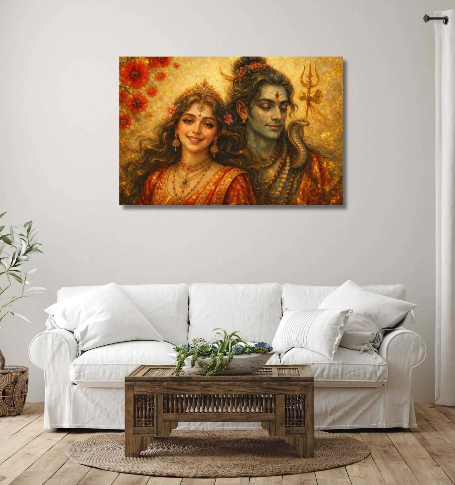 shiv parvaati canvas paintiong1