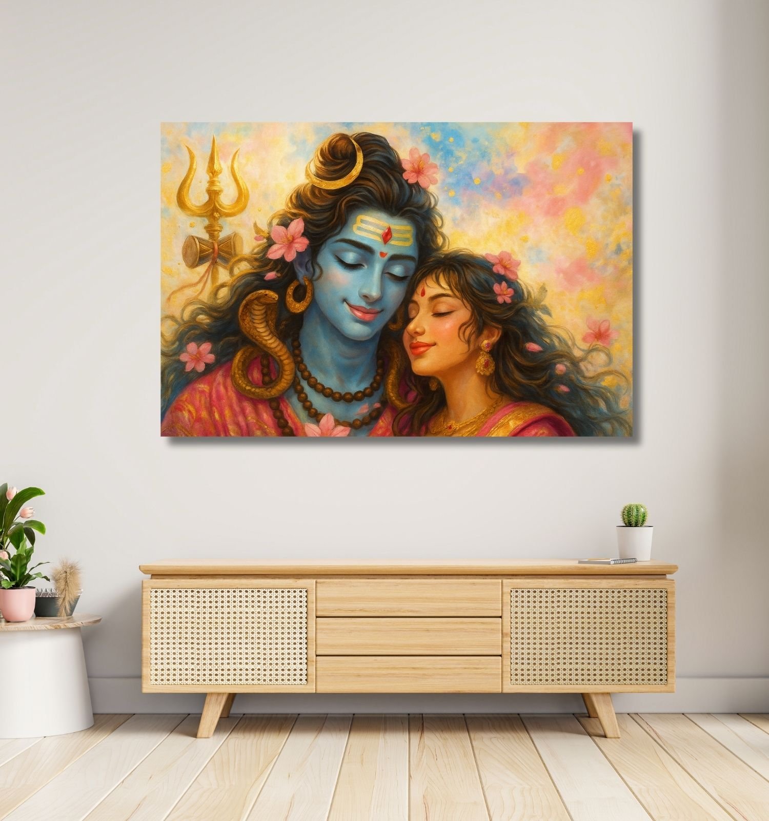 shiva parvati canvas painting1