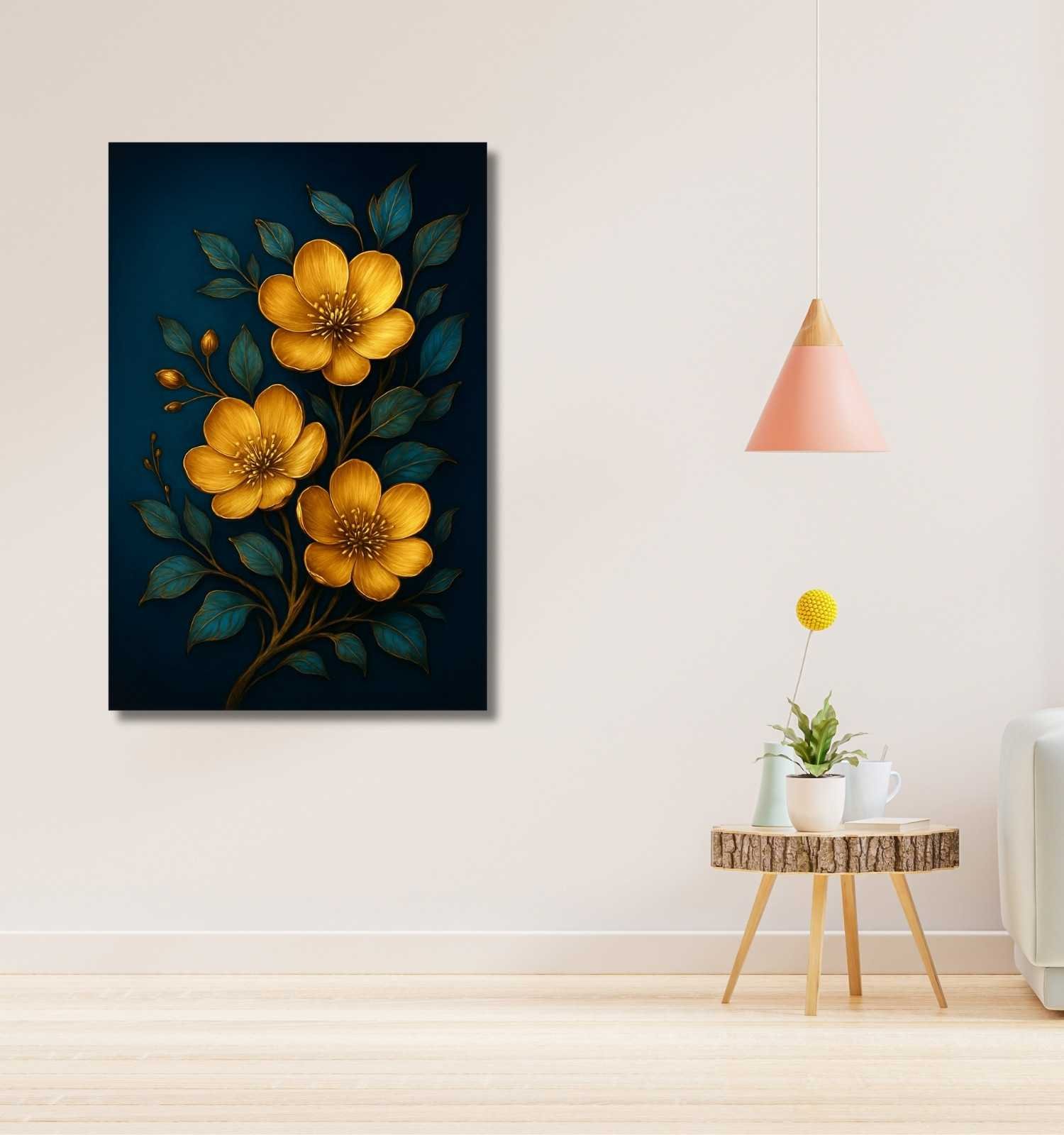 3d flowers canvas painting1