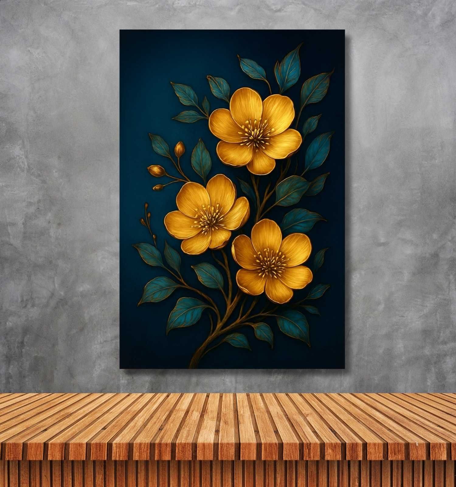 3d flowers canvas painting1