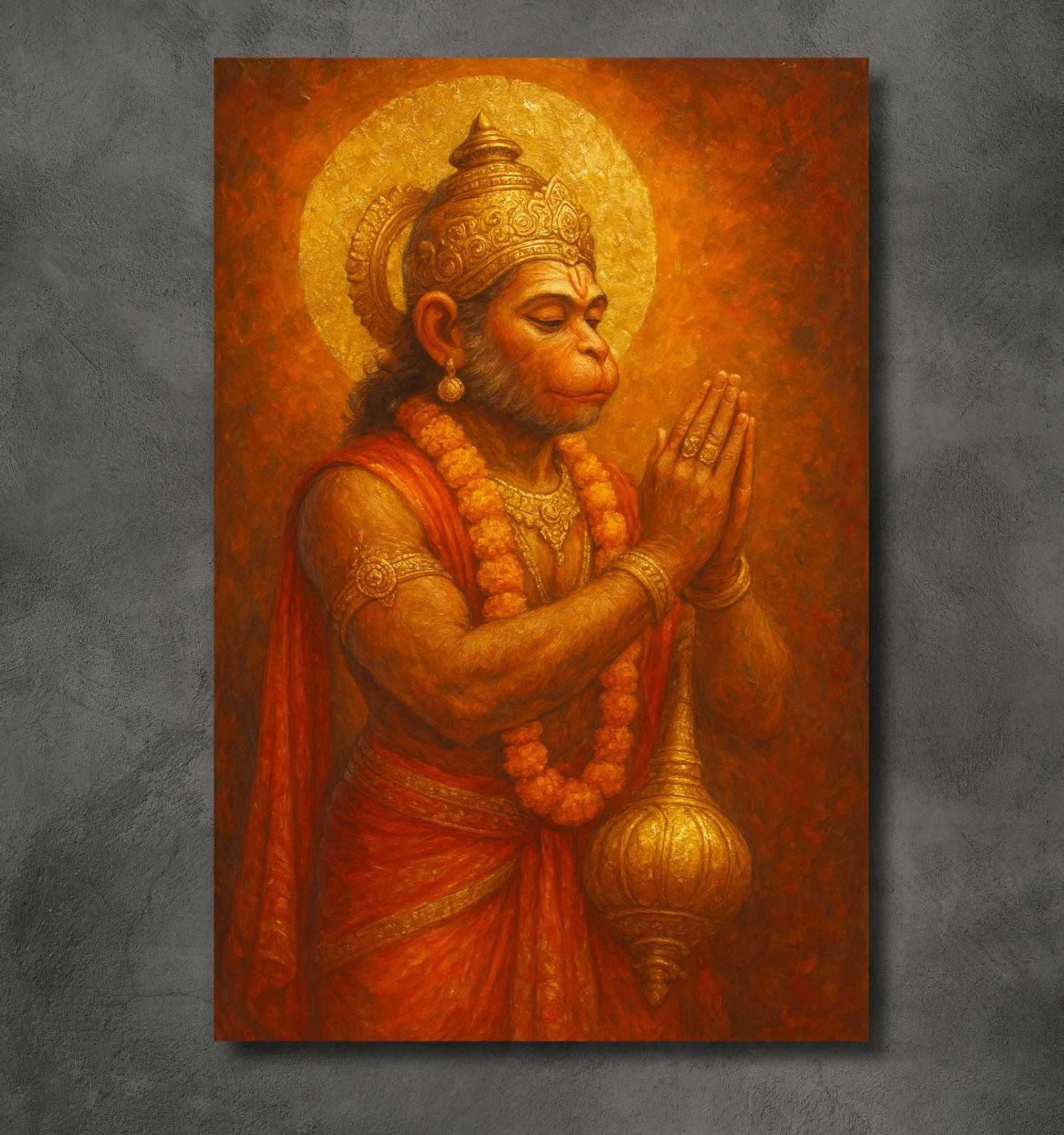 canvas hanuman painting for office1