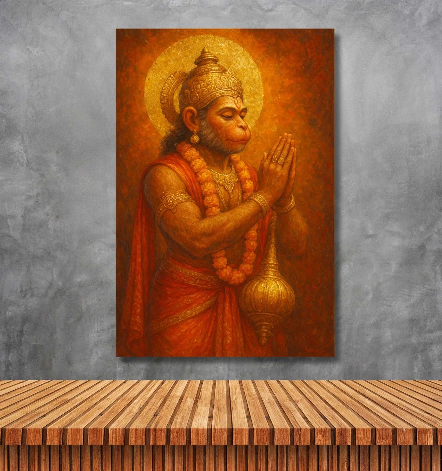 canvas hanuman painting for office1