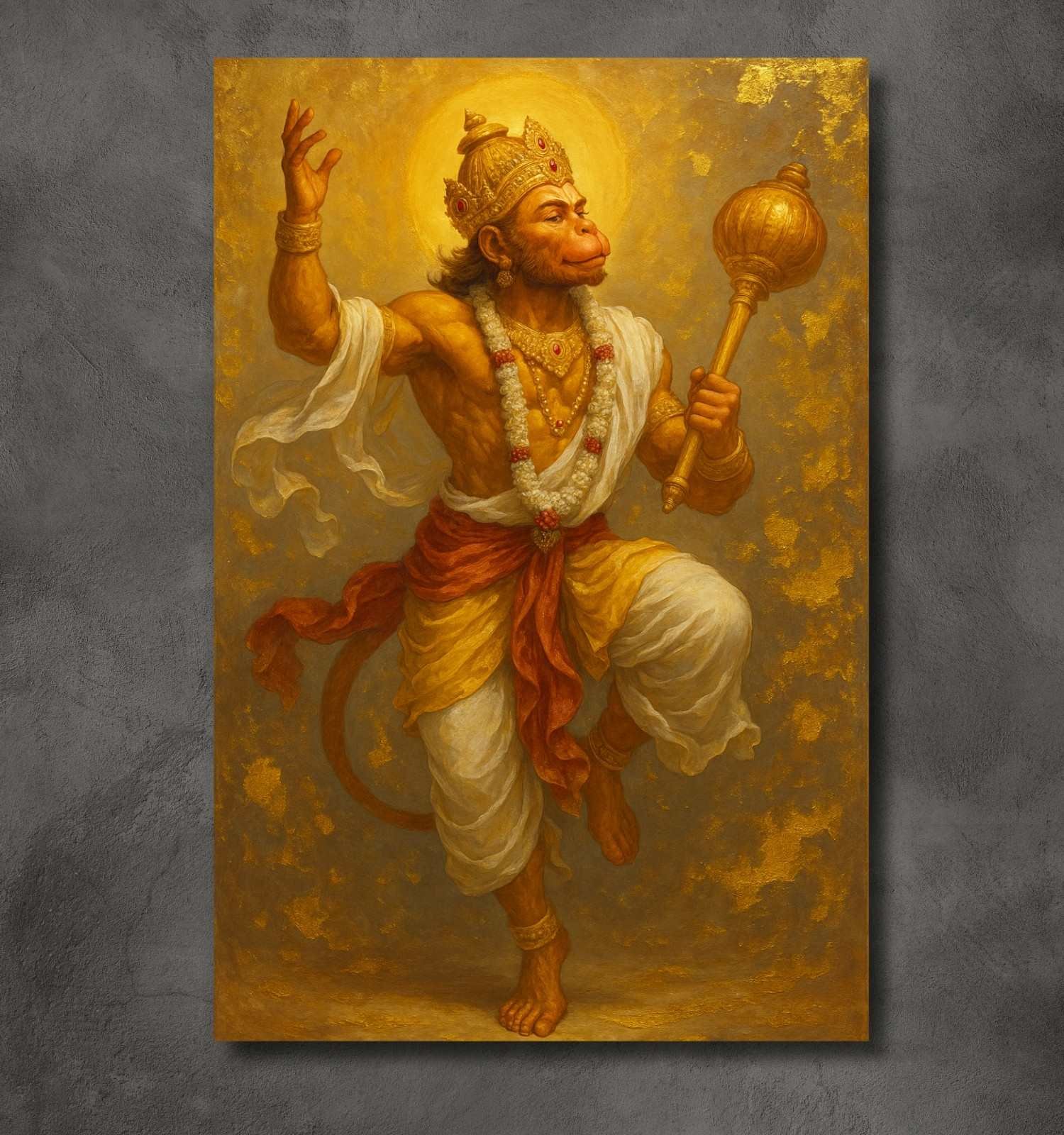canvas hanuman painting for pooja room1