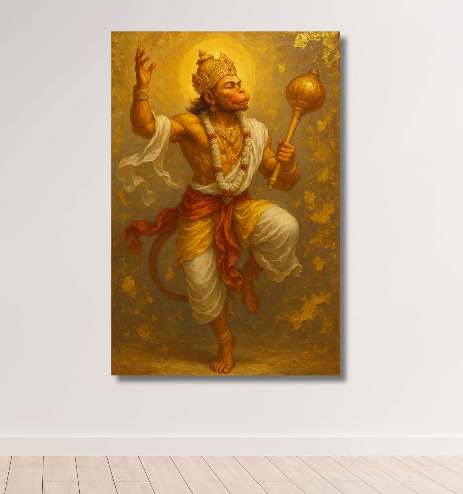canvas hanuman painting for pooja room1