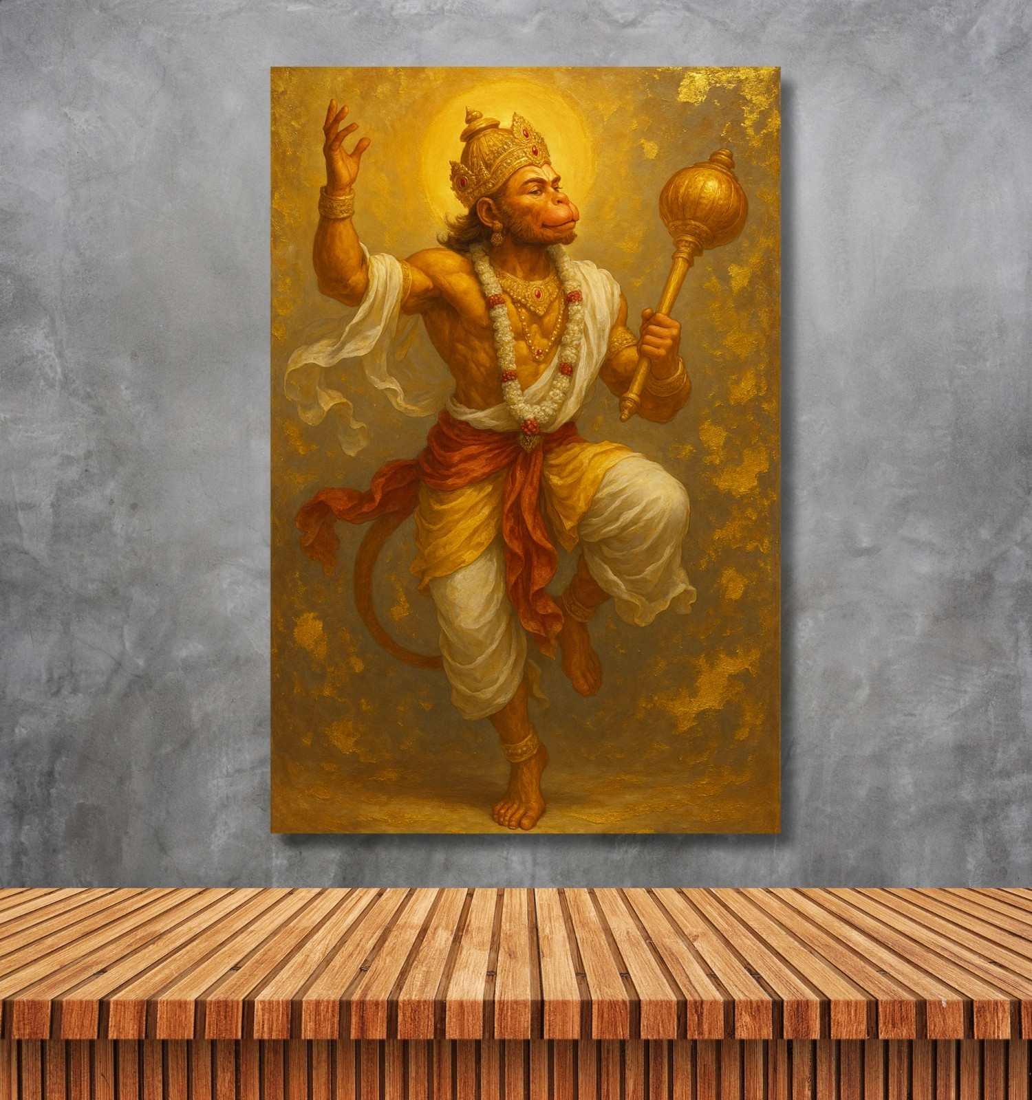 canvas hanuman painting for pooja room1