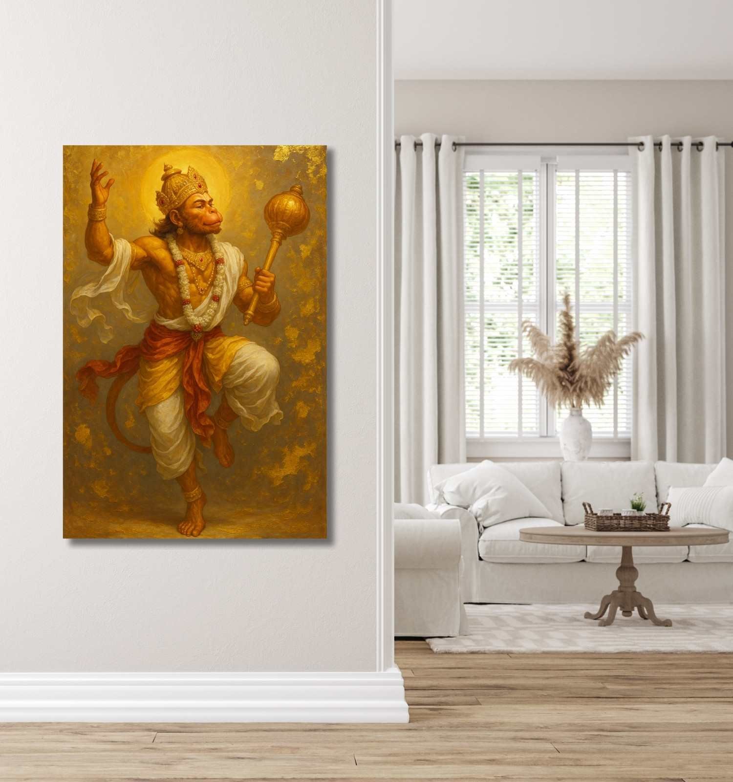 canvas hanuman painting for pooja room1