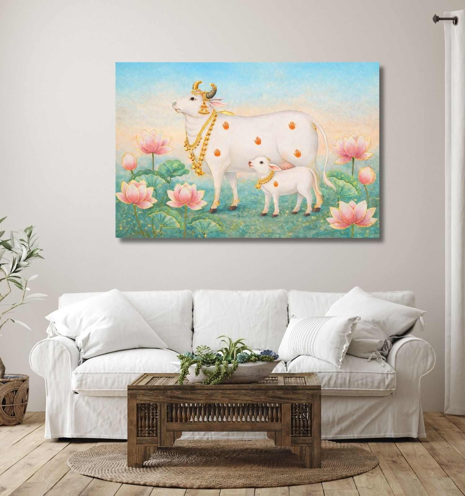 Kamdhenu Cow Painting 1