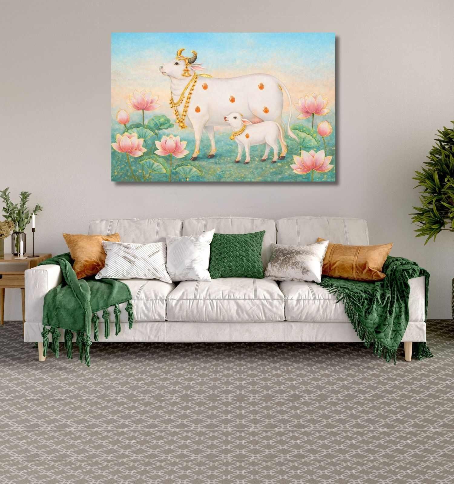 Kamdhenu Cow Painting 1