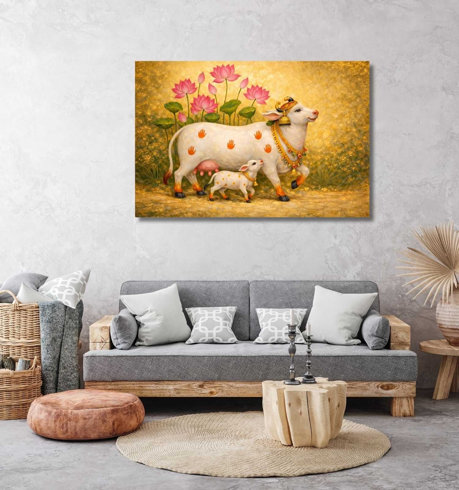 Kamdhenu Cow Painting1