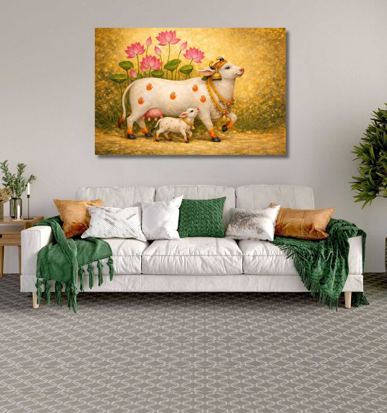Kamdhenu Cow Painting1