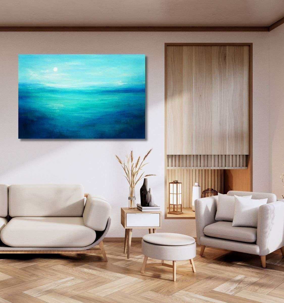 Ocean abstract canvas wall painting by kunj cart8