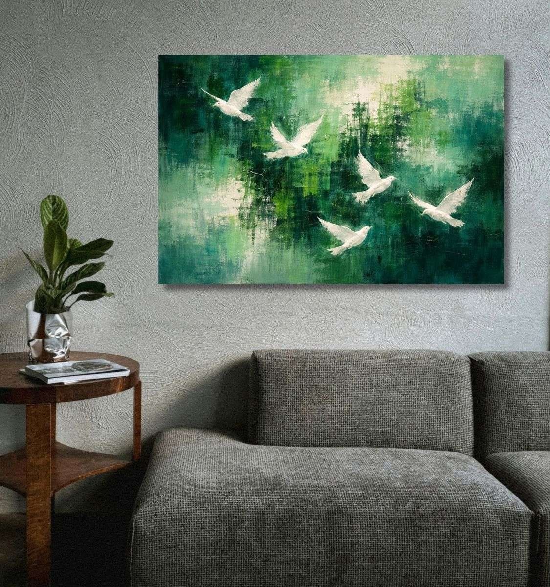 dove beautiful abstract canvas painting by kunj cart7