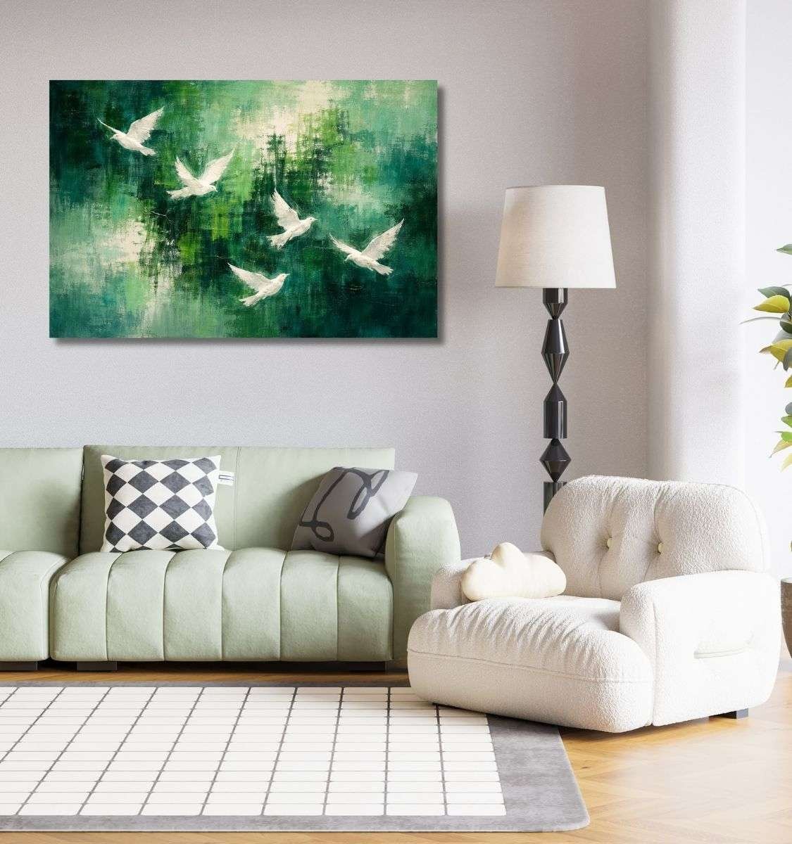 dove beautiful abstract canvas painting by kunj cart7