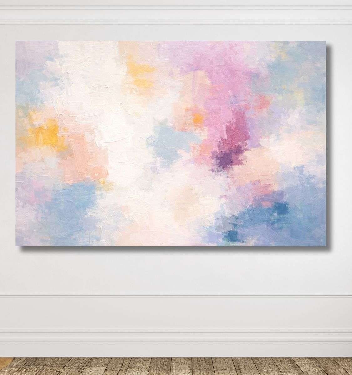 pink beautiful abstract canvas painting by kunj cart8