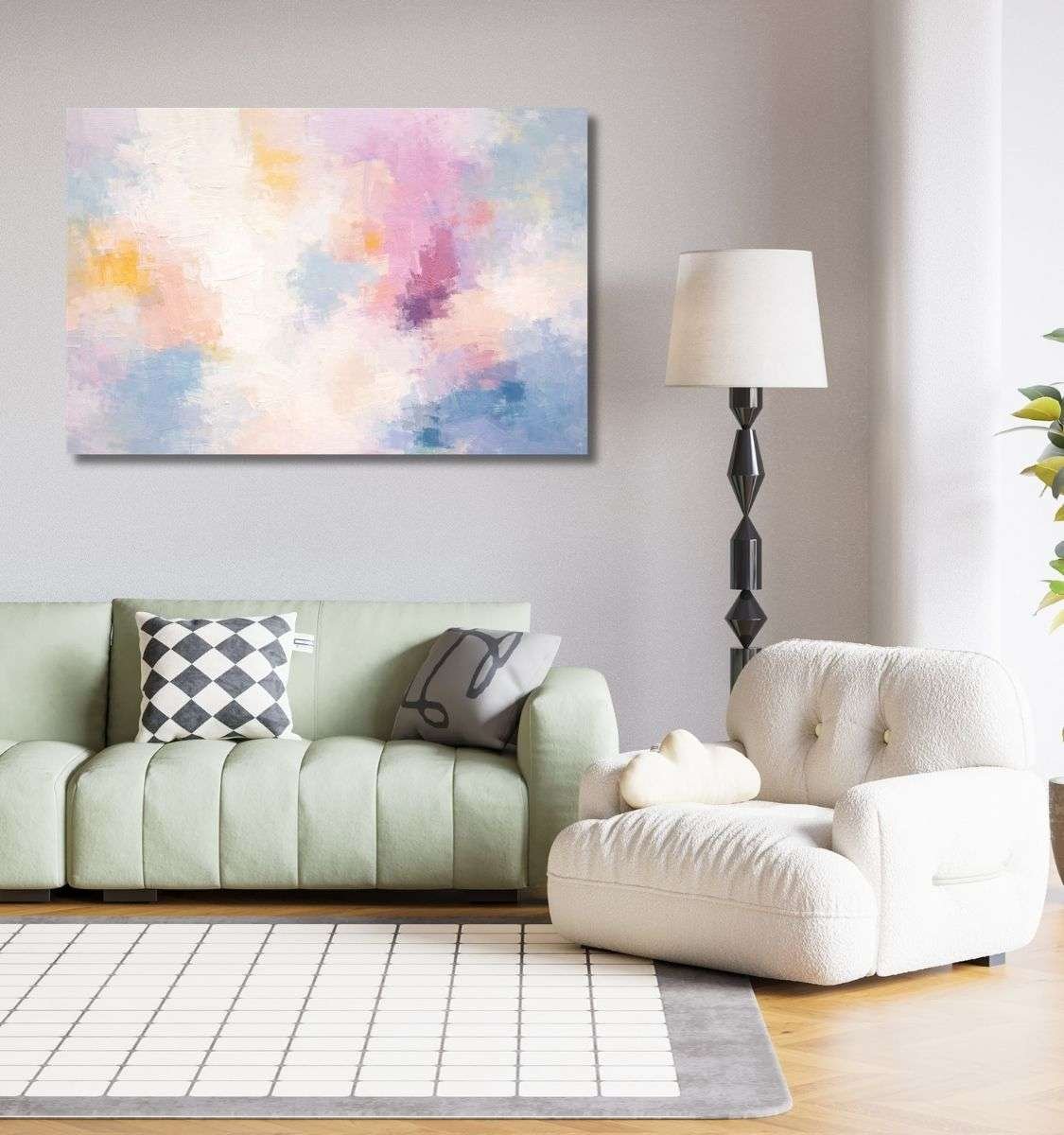 pink beautiful abstract canvas painting by kunj cart8