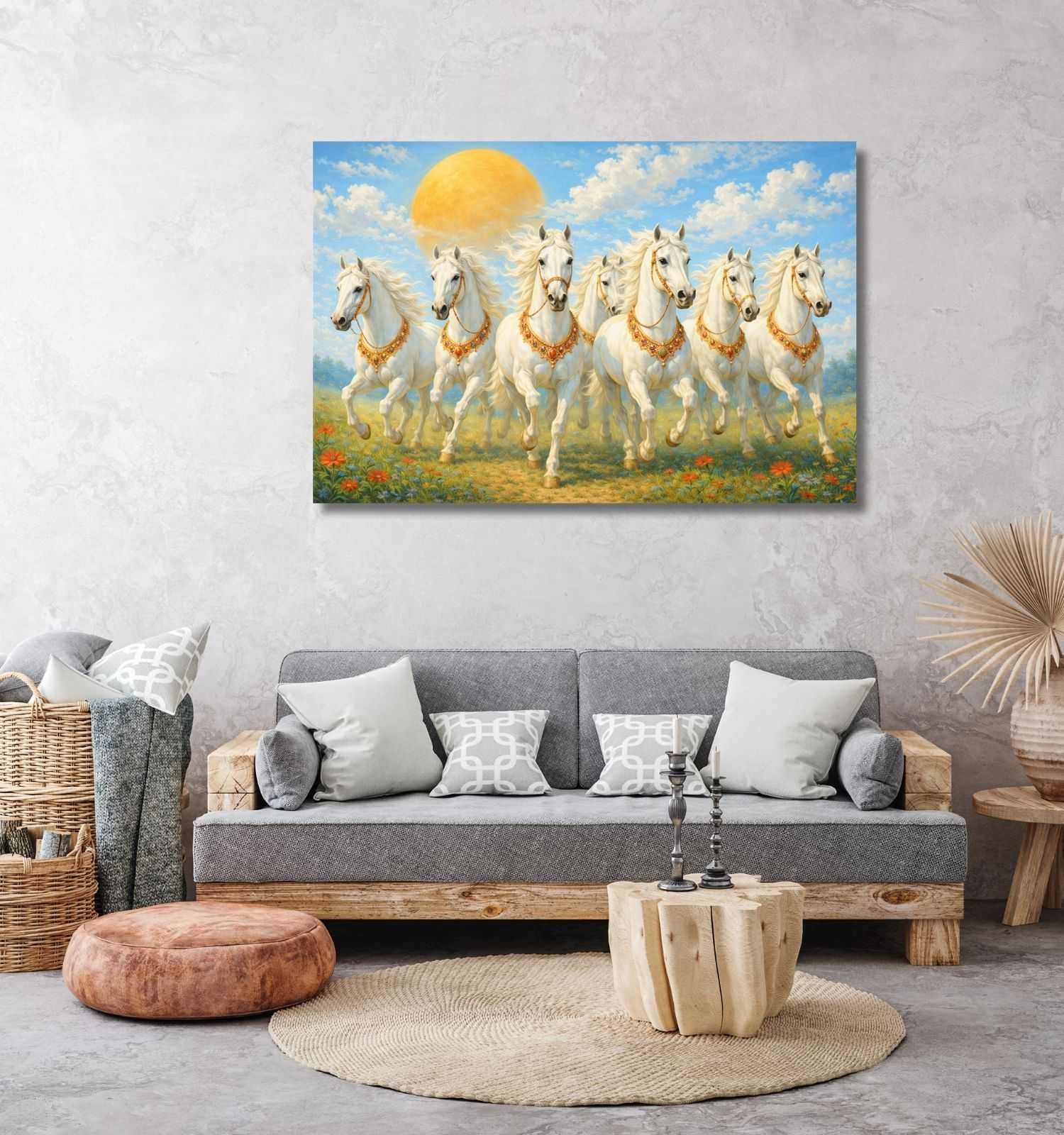 royal 7 horse canvas painting 1