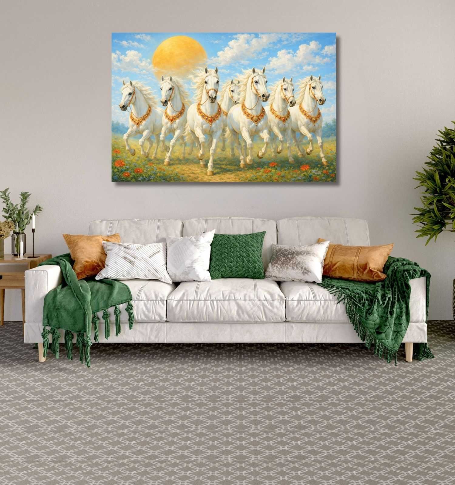 royal 7 horse canvas painting 1