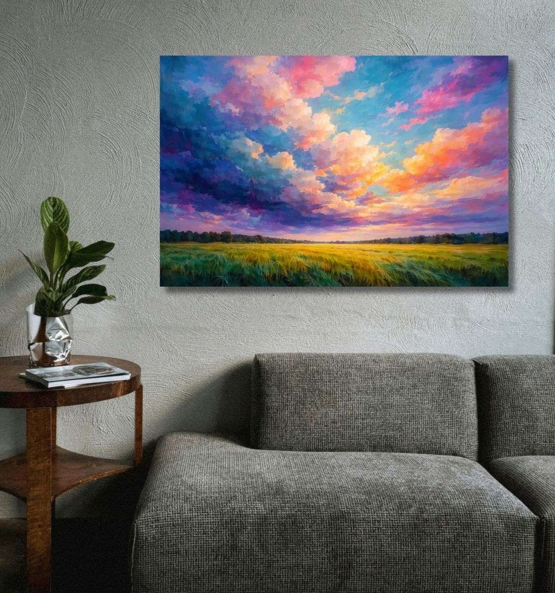 sky abstract canvas painting by kunj cart8